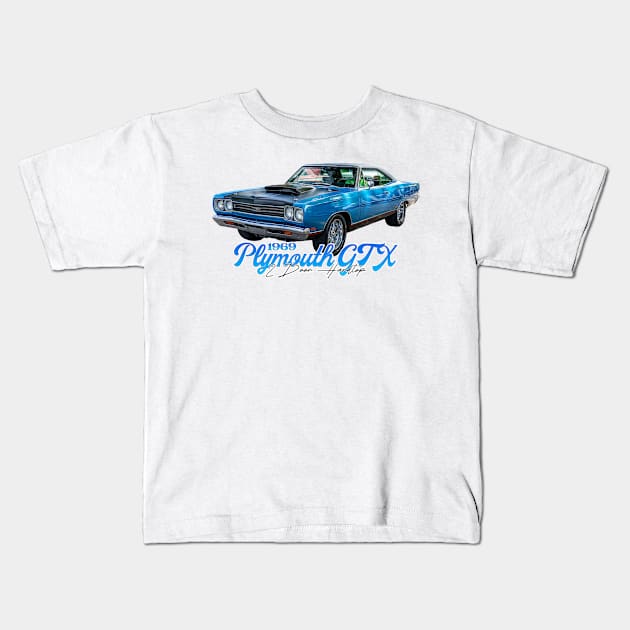 1969 Plymouth GTX 2 Door Hardtop Kids T-Shirt by Gestalt Imagery